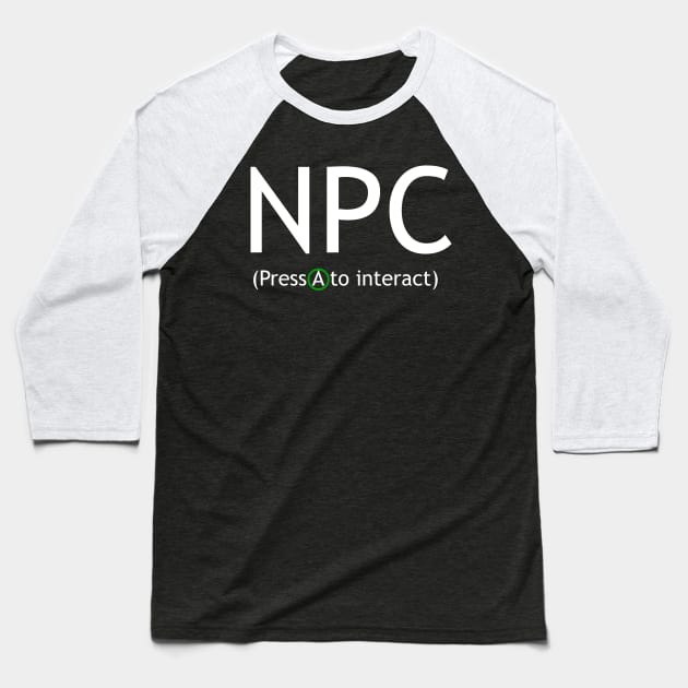 NPC Baseball T-Shirt by Mythematic